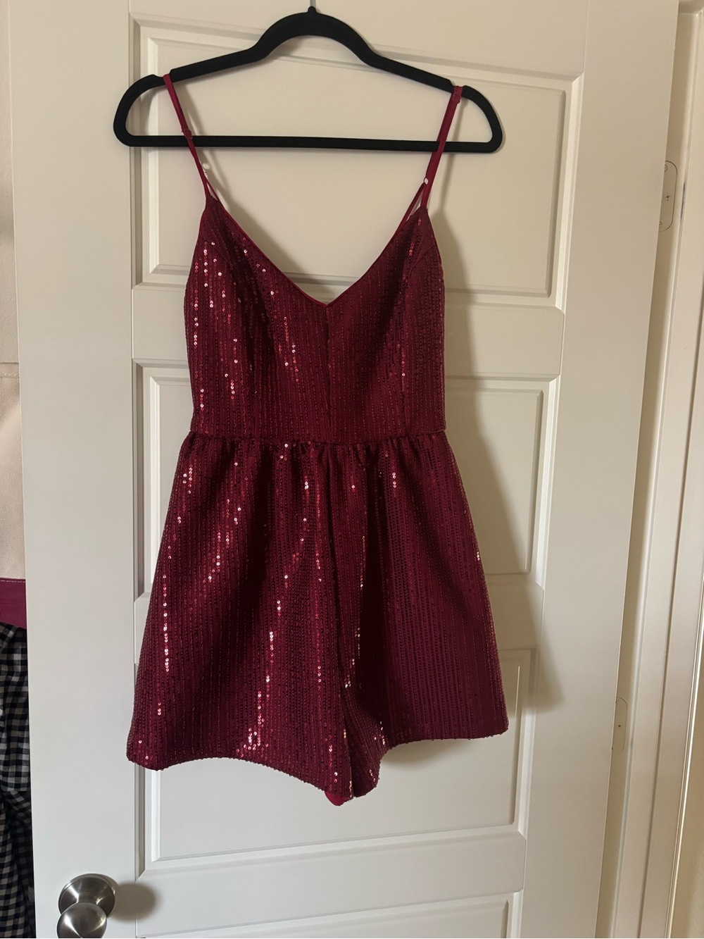 Sparkling Burgundy Sequin Romper (GAMEDAY OUTFIT)